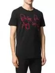 chaude t shirt philipp plein homme pas cher col rond de coton red plein logo